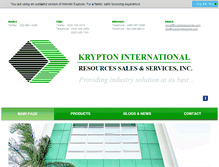 Tablet Screenshot of kryptonresources.com